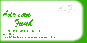 adrian funk business card