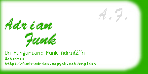 adrian funk business card